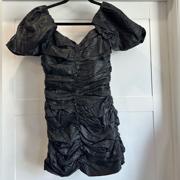 Naked Wardrobe Runway Faux Leather Dress size small - Picture 3 of 5